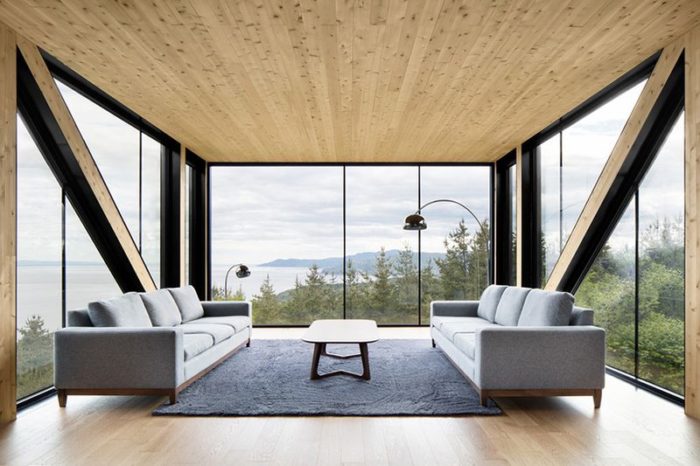 cantilever living room shelves
